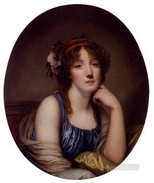 ジャン・バティスト・グルーズ Painting - 芸術家の娘像と言われる若い女性の肖像 ジャン・バティスト・グルーズ